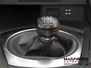 FIAT 124 Gear Shift Knob - Craven Speed - Stainless Steel w/ Black Acetal Outer Sleeve + Red Top FIAT 124 Gear Shift Knob - Craven Speed - Stainless Steel w/ Black Acetal Outer Sleeve + Red Top